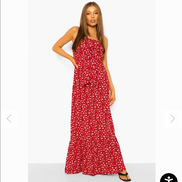 Boohoo Dresses & Skirts - HOST PICK!! Ditsy Floral Bandeau Knot Detail Maxi Dress